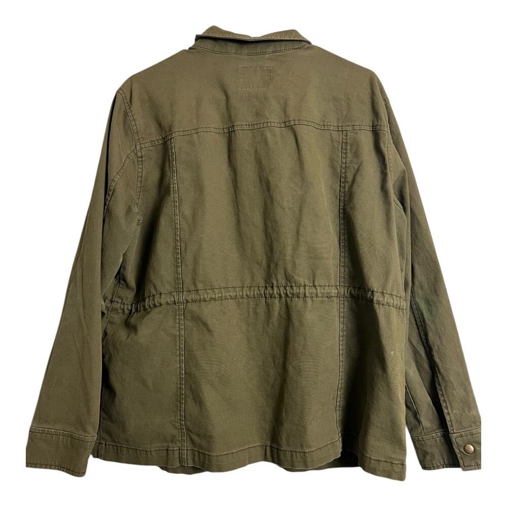 Old Navy green cargo jacket L Large Utility Casual Gorpcore Distressed Faded - Picture 6 of 6